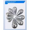 5 Pieces Pack 20g-120g Range Fishing Sinkers Iron Material Teardrop Sinkers  For Fishing