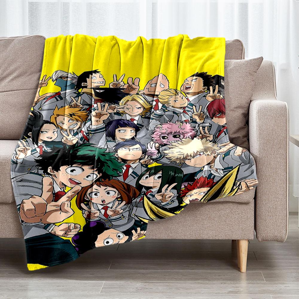 My Hero Academia Theme Printed Blanket - Perfect for Couch, Bed, Travel & Outdoor Use | Machine Washable, Cozy & Durable.