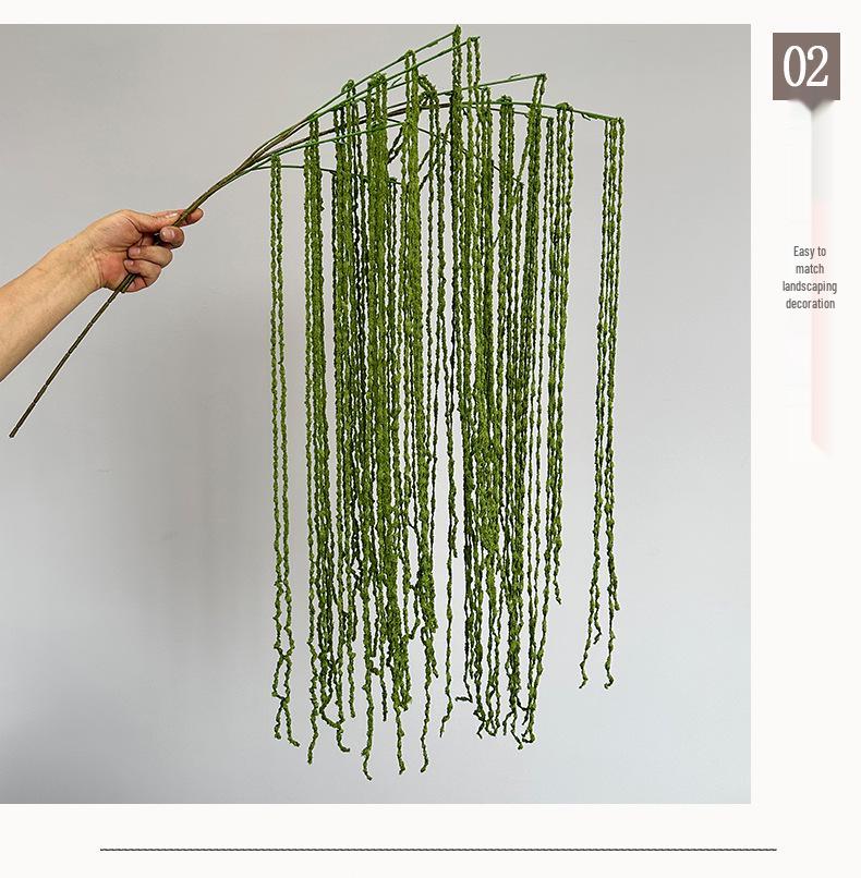 Forest Style Hanging Yarn Vine Decoration - Artificial Weeping Willow for Wedding and Hotel Arrangements