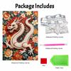 DIY Pearl Gem Chinese Dragon Floral Pattern Shining Bead Craft Art Home Wall Ornament Simple Unframed Room Decoration Modern Art Wall Hanging