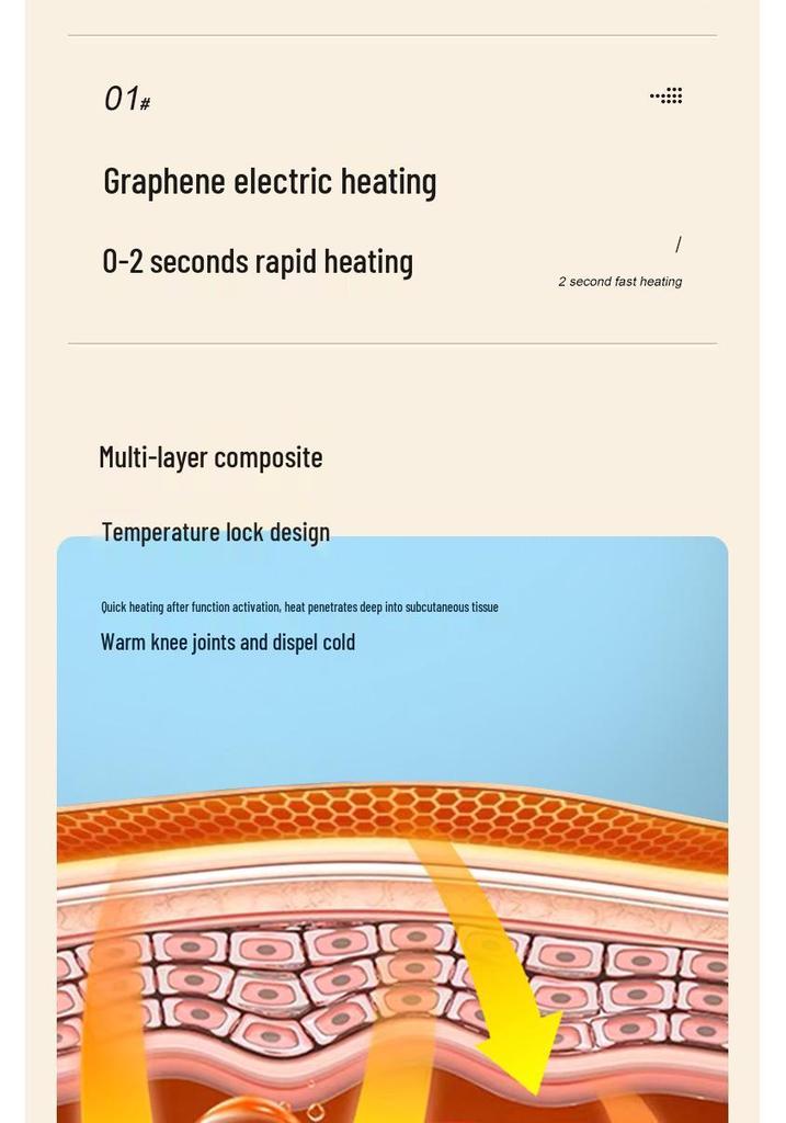 Electric Heated Knee Massager with Smart Temperature Control for Middle-aged and Elderly