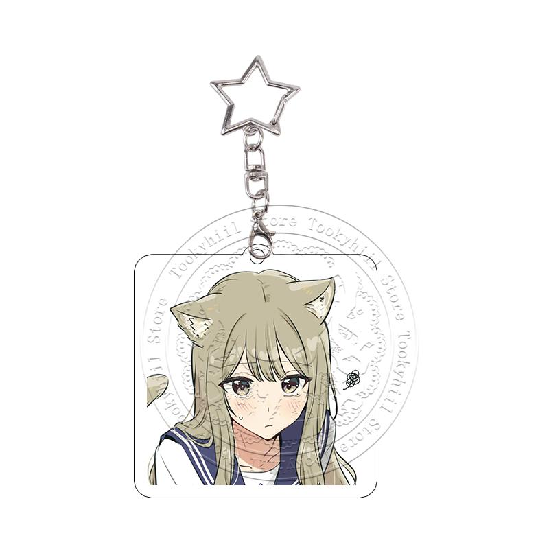 10Pcs Senpai Is An Otokonoko Anime Acrylic Keychains Decoration Keyring Cute Character Keyrings Pendant Decor Gift for Fans