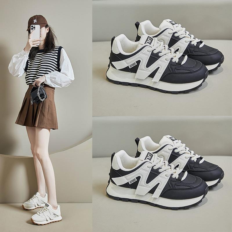 New Shoes Women Spring Students Sneakers Women Sports Running Shoes Casual Thick Bottom Increase Designer De Mujer