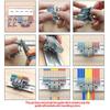 CTRICALVER Quick Splice Electrical Terminal Assortment 14AWG Pin Wiring Rail Screw Mount Compatible 2.5mm², 3-12 Connectors, 4-Pack - &