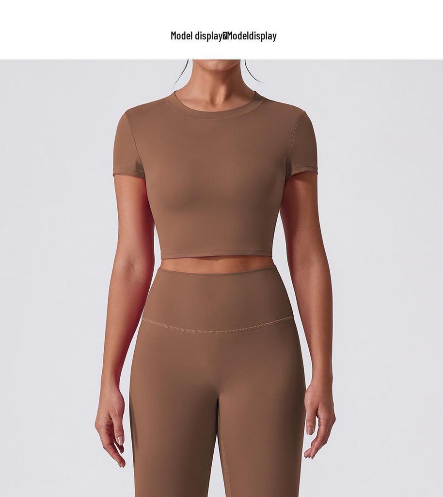 Sleek Yoga Set: Moisture-Wicking, Quick-Dry, Beautiful Back, Nude Feel, Two-Piece for Training & Running