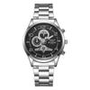 Men'S Watch Multi-Function Luminous Waterproof Quartz Watch Business Steel Belt Watch