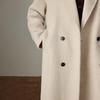 Chuyu Women's 2025 Winter Luxury Camel Wool Blend Long Overcoat
