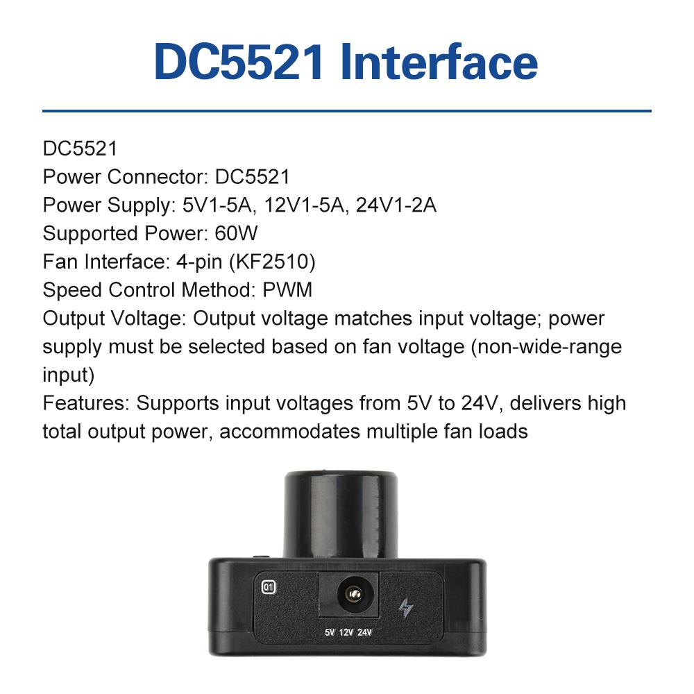 

4Pin Fan PWM Speed Controller PD QC Fast Charging Type-C DC 24V 12V 5V Cooling System Fan Governor DIY Water Cooling Radiator