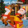 4.92FT Inflatable Toy Santa Sleigh Reindeer with LED Home Ornament Holiday Gifts Xmas Decorations for Yard Christmas Supplies