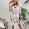 Hand Hooked Fringe Beach Squid Fashionable Loose Beach Vacation Dress