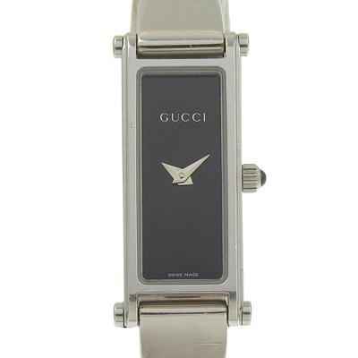 Orologi 1500L Quadrante Nero Acciaio Inossidabile Quarzo Analogico Donna Usato