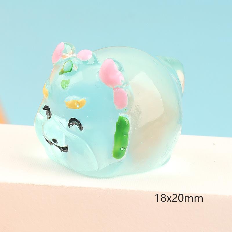 Micro Landscape Glow In the Dark Small Three-dimensional Cute Twelve Zodiac Animals, Decorative Accessories, Car Desktop , Toys