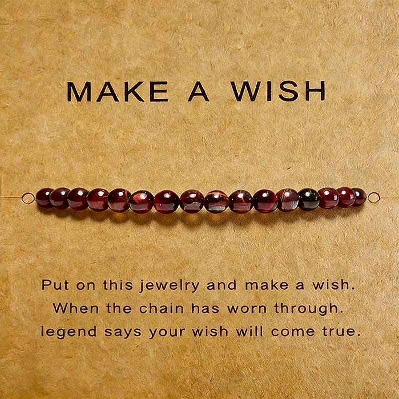 

Noter Handmade Positive Energy Natural Burgundy Tiger Eyes Strand Bracelet For Men 4/6/8/10/12mm Versatile Wrist Accessories