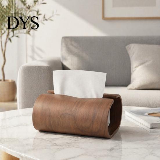 Reusable Paper Holder for Home Decor Tissue Box Holder, Natural Wood Storage Organizer, Decorative Rectangular Functional Students Dispenser,