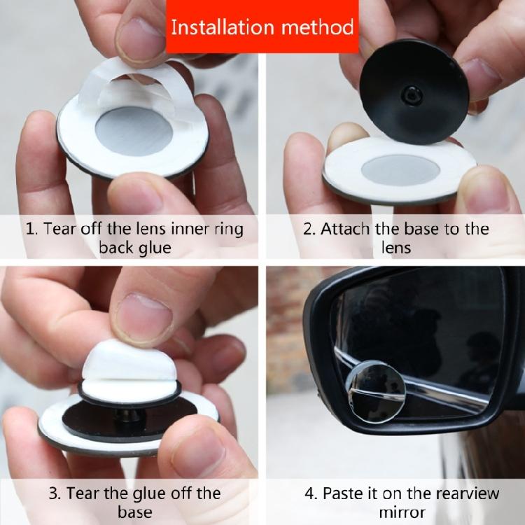2Pcs Universal Blind Spot Mirror Wide Angle Rear Side View For Vehicle Car Truck