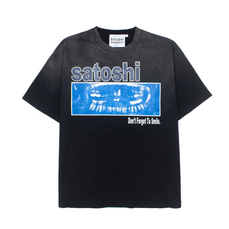 Satoshi Nakamoto Tshirt Print Unisex Vintage Washed Oversized Short Sleeve Tee YK Street Hip Hop Loose Casual Top