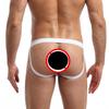 Men's Low Rise Sexy Thong Underwear Solid Color Lettered T-back Butt Lifting Temptation Double Thongs Panties for Men