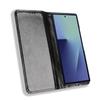For Samsung Galaxy Z Fold7 5G Case with Pencil Holder Retro PU Leather Phone Cover