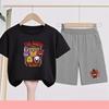 Summer boy Girls Casual T Shirt Sets cartoon Printed Kids Fashion Outfits Teen Children's O Neck Short Sleeve Tops Shorts 2pcs