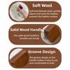 Soft Wool Shoe Care Brush Wood Handle Multifunction Boot Polishing Cleaner Durable Maintenance Leather Care Brush Household