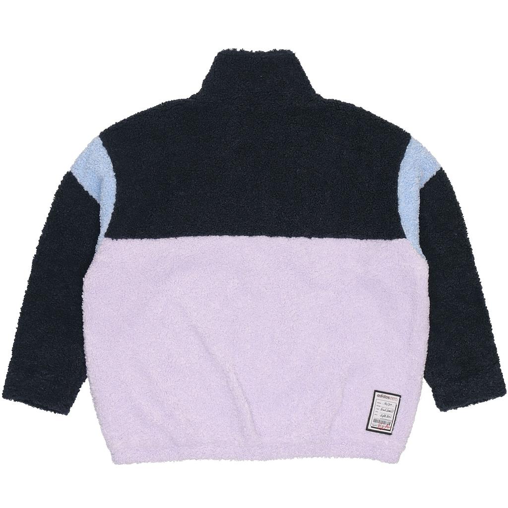 adidas Neo Fleece Farbblock Stehkragen Jacke Damen Jacke Blau GU0838