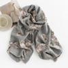 Printed scarf women's autumn and winter thickened imitation cashmere high-end long scarf large shawl