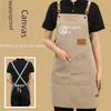 Waterproof & Oil-Proof Stain-Resistant Canvas Apron for Kitchens - Customizable Printing Available