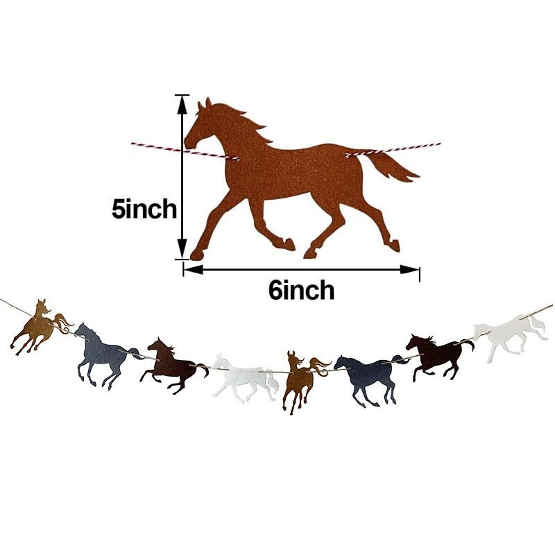 Western Party Decorations Cowboy Banner Pennant Wild West Cowboy Hanging Garland Baby Shower Western Birthday Party Supplies