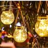 Solar-Powered Outdoor Garden Hanging Light - Glass Mason Jar Christmas Decoration