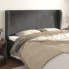 vidaXL Headboard with Ears Dark Grey 163x23x118/128 Cm Velvet