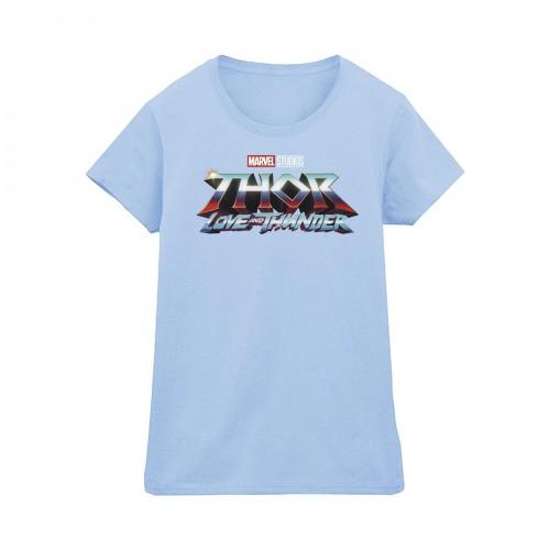 

Marvel Womens/Ladies Thor Love And Thunder Logo Cotton T-Shirt XXL білий