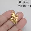 Dawapara Hebrew Letters Pendant for Jewelry Making Remember Jerusalem Chai Shema Ahava Stainless Steel Accessories