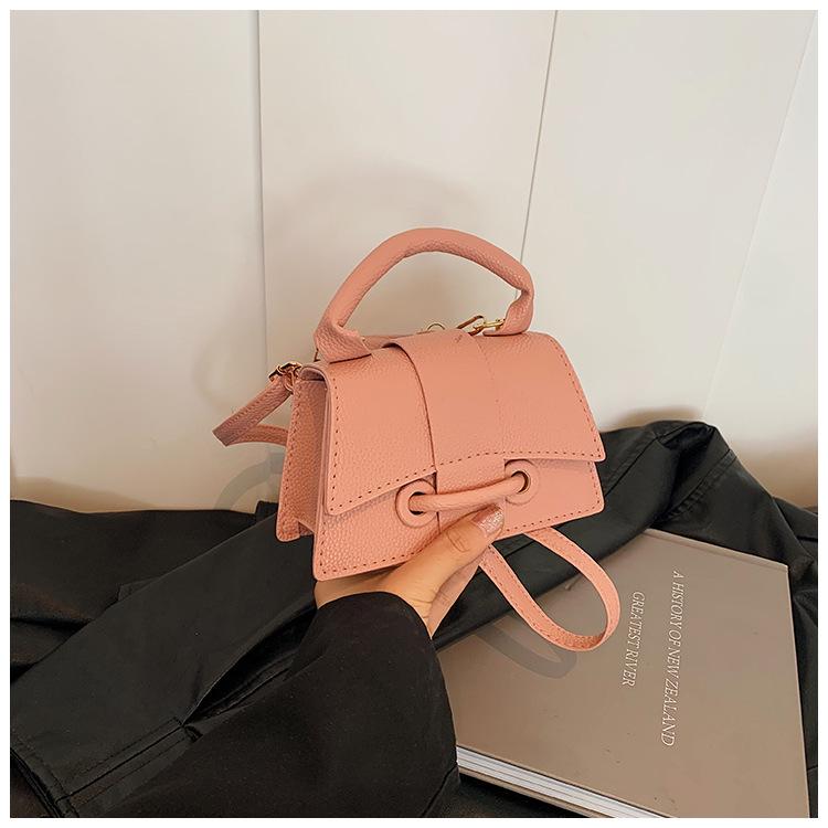 Spring 2025 Solid Color Korean Crossbody Handbag - Women's Versatile Small Square Bag