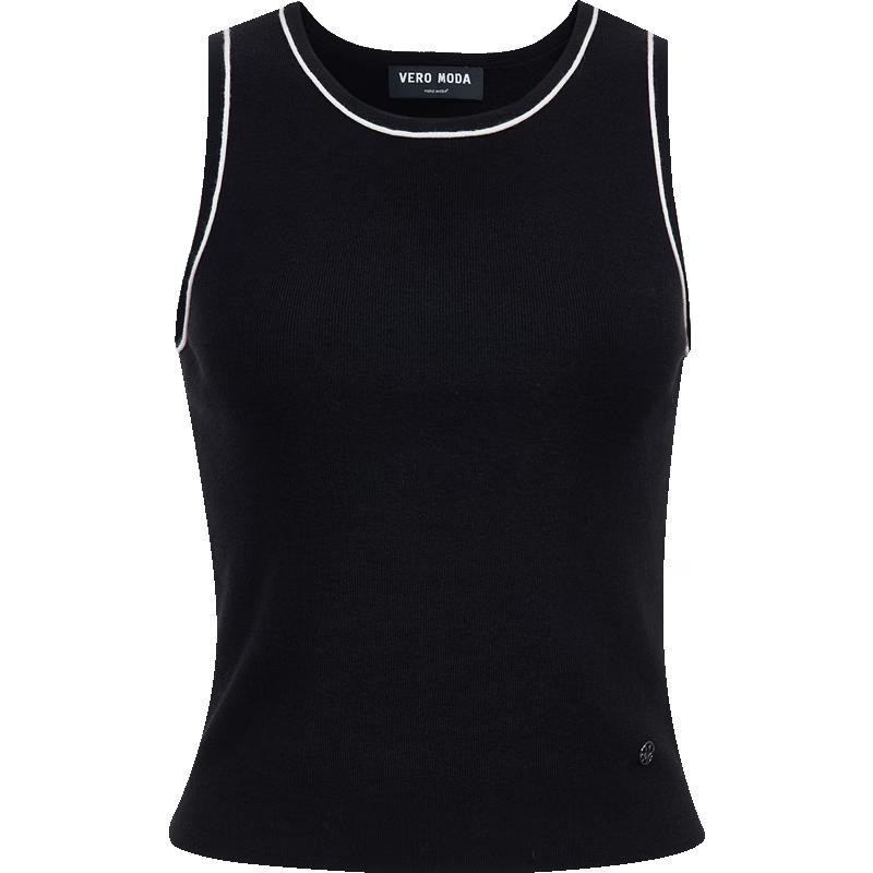 

VEROMODA 2025 Autumn Wool Blend Round Neck Sleeveless Colorblock Knit Top M