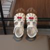 Summer Baby Girls Sandals Pu Leather Cartoon Strawberry Children's Beach Sandals Cowhide Non-slip Sole Kids Shoes