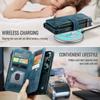 Leather Zipper Purse Phone Case for iPhone 17 Air 16E 16 15 14 12 13 11 Pro Max XS XR 8 7 Plus Flip Card Lanyard Wallet Cover