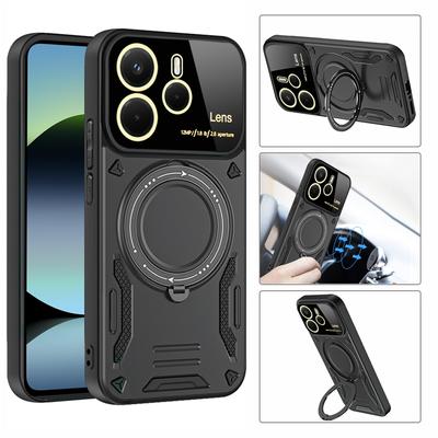 For Xiaomi Redmi Note 14 5G Case Magnetic Ring Armor Shockproof Case For Redmi Note14 5G For Magsafe Wireless Charge Cover