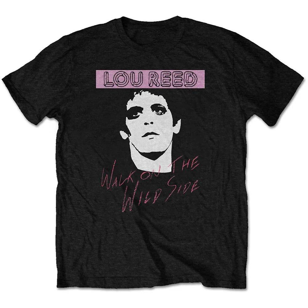 

Lou Reed Walk on The Wild Side Portrait Print Cotton TShirt Underground Rock Legend Unisex Short Sleeve Tee L