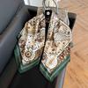 91Cm square scarf silk scarf women's new literary and fashion scarf accessories autumn and winter retro versatile shawl