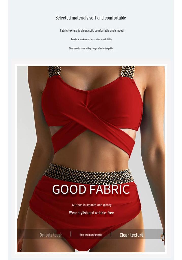 2026 European & American Sexy Cross Backless Two-Piece Bikini for Women