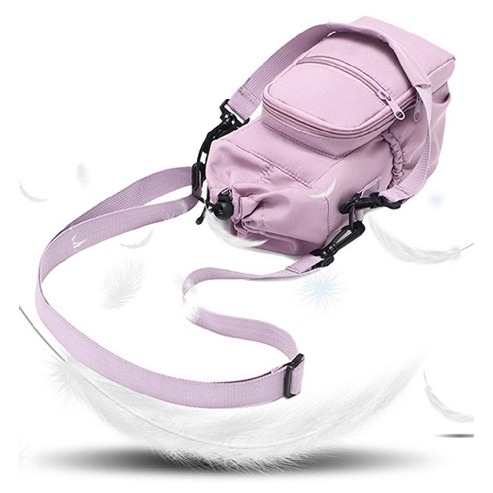 Portable Water Bottle Bag with Adjustable Strap Thermal Mugs Insulated Protective Cover Phone Pocket Outdoor Sports Travel Bag