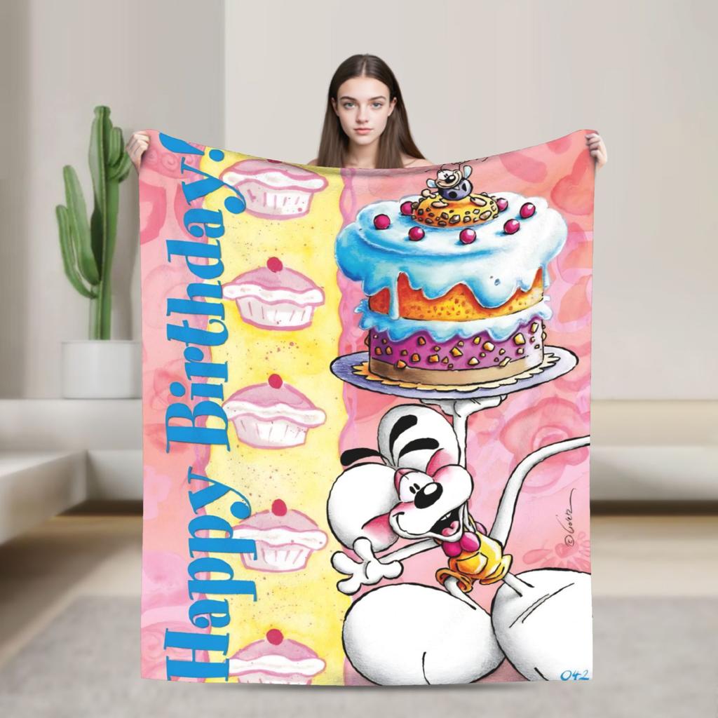 Cute Diddl Blanket Quality Warm Soft Throw Blanket Winter Child Living Room Pattern Bedspread