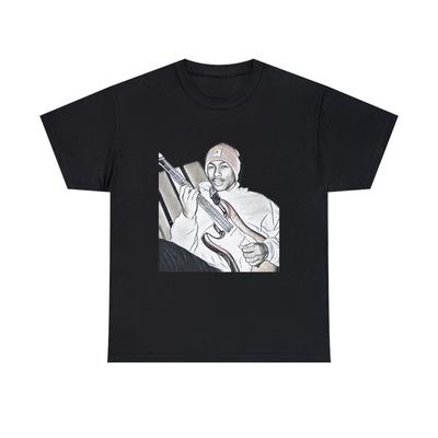 Steve Lacy Graphic Print Musician Art Crew Neck Unisex Heavy Cotton Tee Shirt