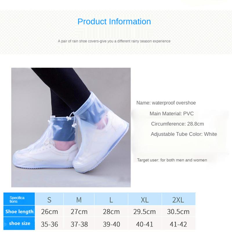 Waterproof Shoe Cover Silicone Unisex Shoes Protectors Rain Boots for Indoor Outdoor Rainy Reusable Outdoor Shoe Cover