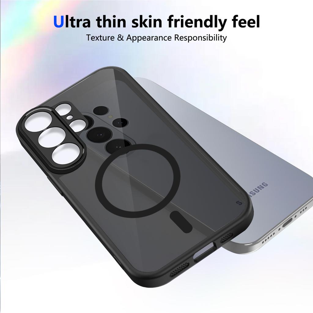 For Samsung Galaxy S26 Ultra Magnetic Case Skin Touch Matte PC + TPU Anti-Drop Phone Cover