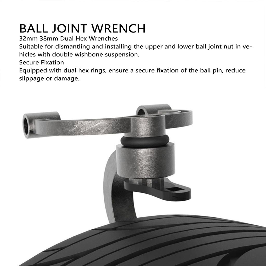 Ball Joint Wrench Steel High Hardness Safety Fixed Heavy Duty Paner Replacement 32mm 38mm