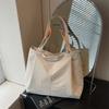 Ultra-light Large-capacity Cloth Bag, Women's Simple Casual Shoulder Handbag, Student Class Tote Bag