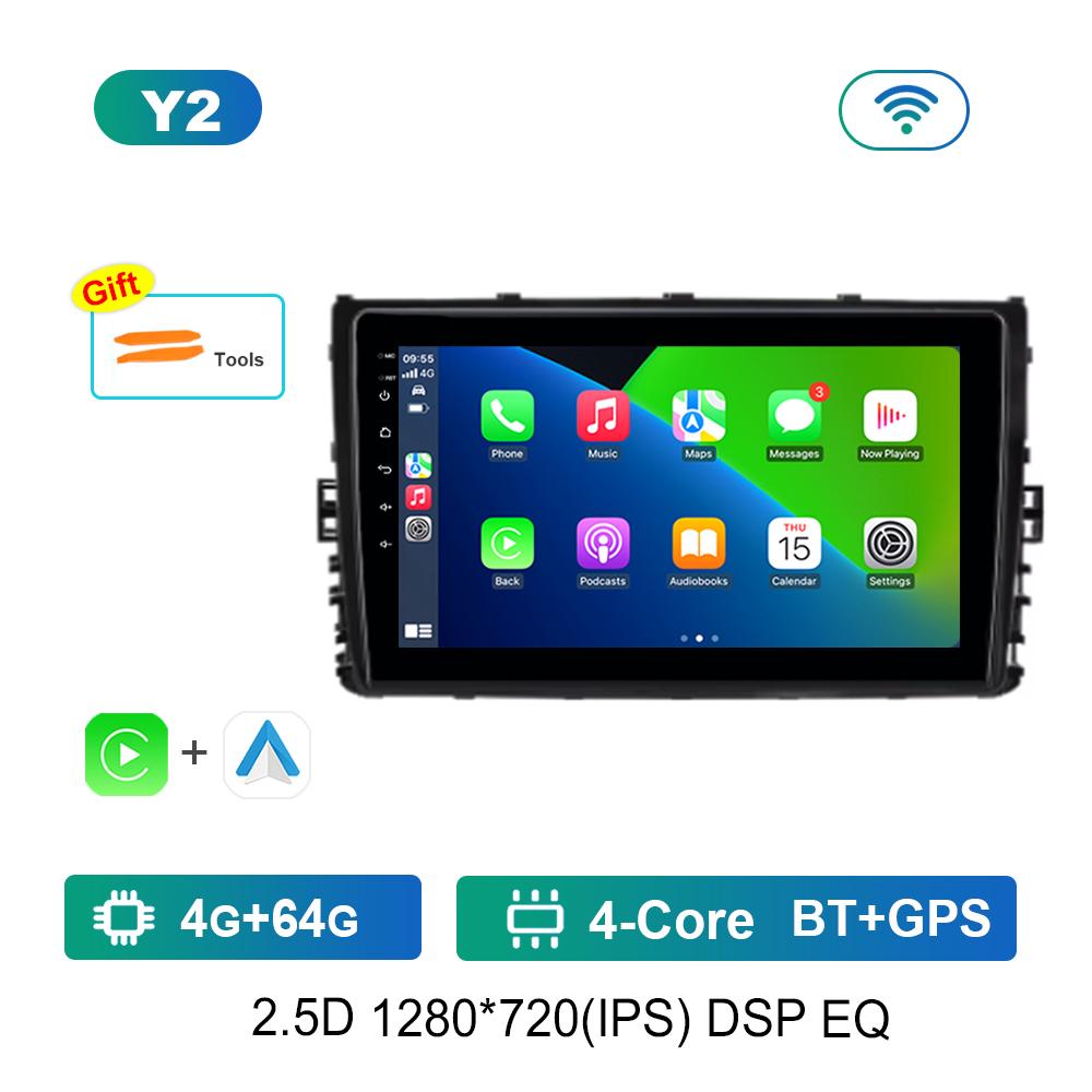 Android System Car Video Multimedia Player for VW MQB POLO VI Jetta MK7 T6 Bora 2018 - 2021 Navi GPS WiFi DSP Stereo 4G BT
