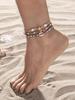 Summer Beach Style Starfish & Shell Beaded Bracelet Set For Women
