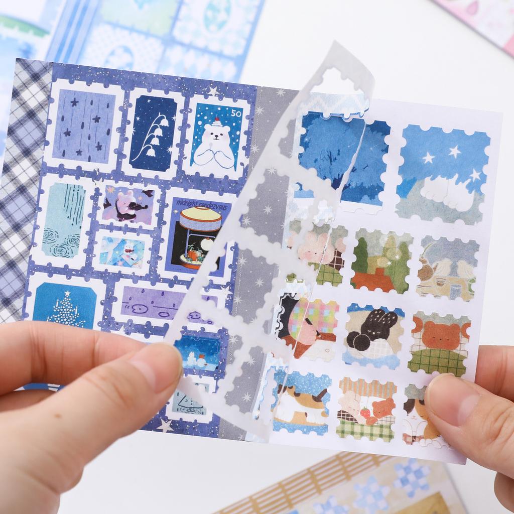 30sheets Vitality Small Item Series Kawaii Multi Material Die Cut Stickers Book Decor Journal Supplies Cute Stationery Stickers